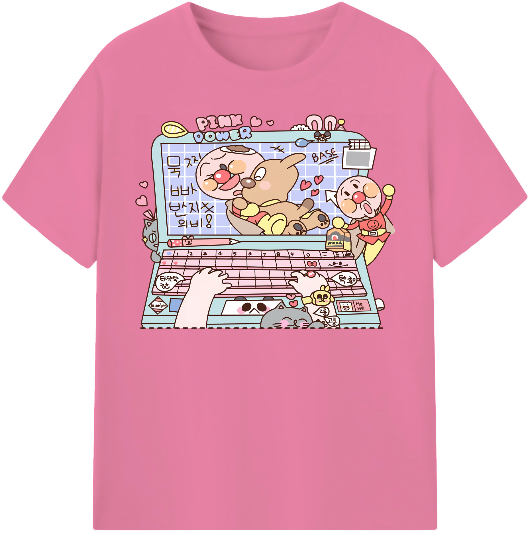 （画像用） アンパンマン Anpanman 綿100％半袖Tシャツ（フロントプリント）